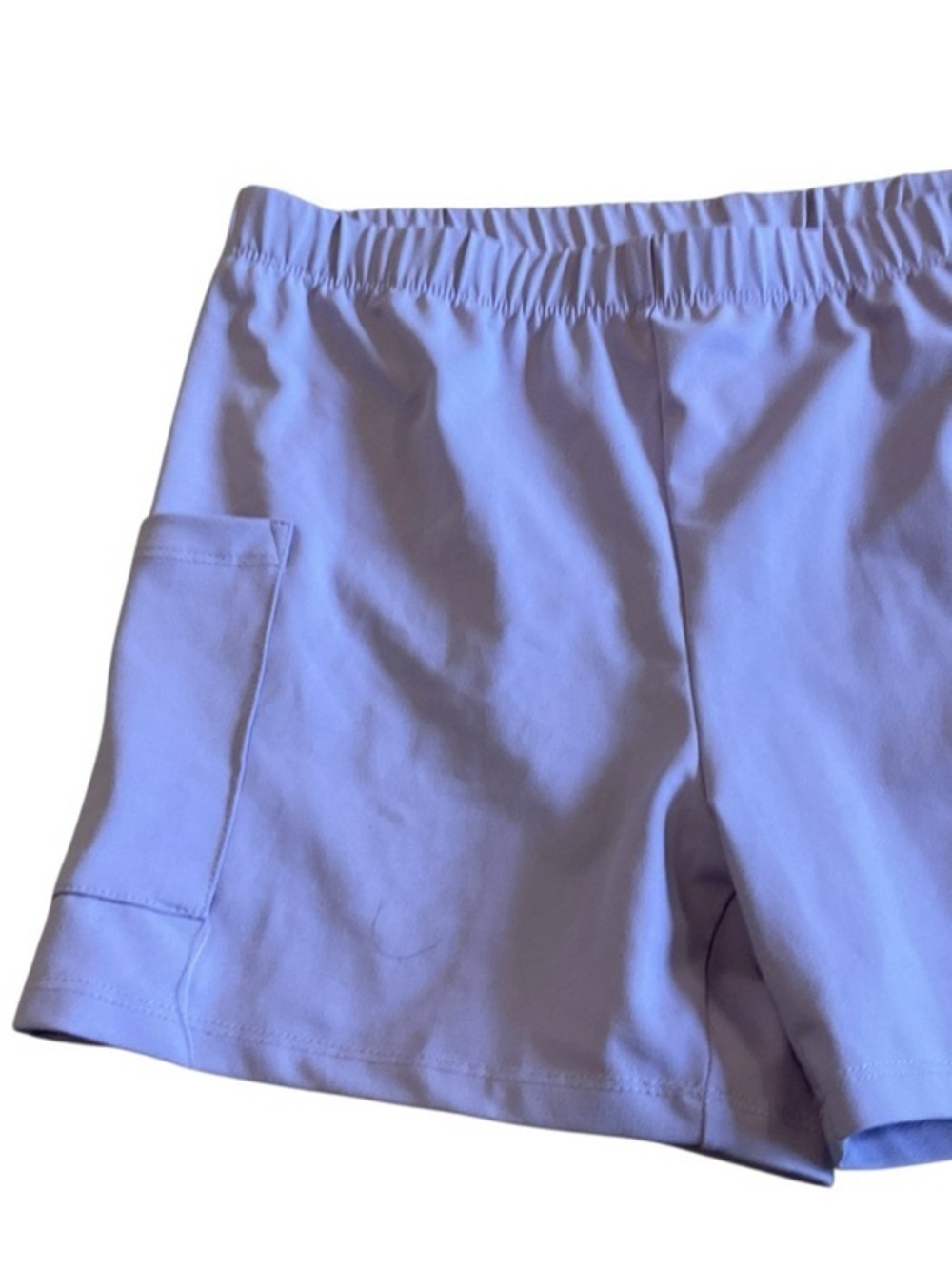 Women’s Lavender Athletic Shorts with Side Pocket and Elastic Waist